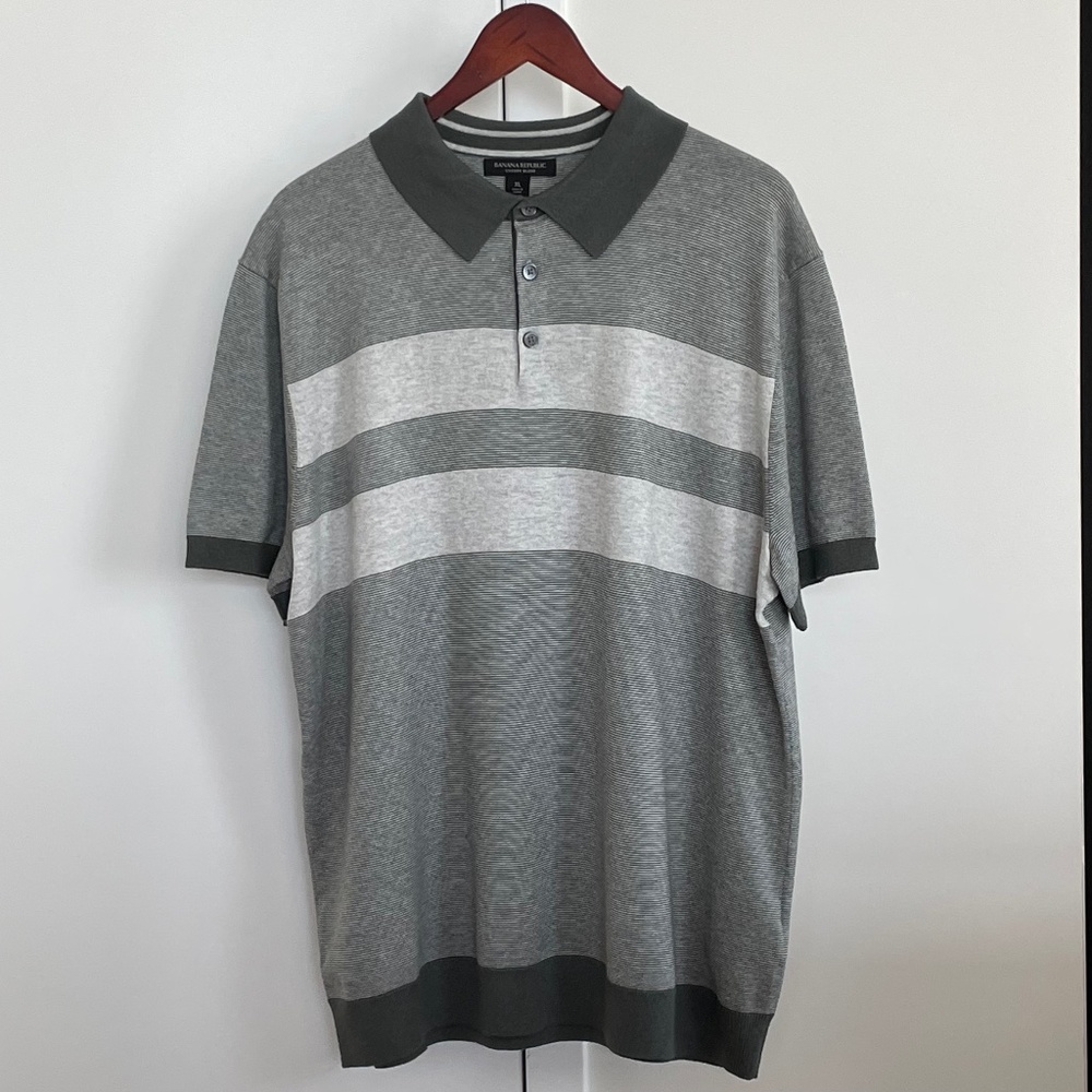 Banana Republic Luxury Blend (Silk, Cotton, and Cashmere) Men's Polo - Size XL